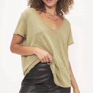 Project Social T Olive Short Sleeve V-Neck Tee
